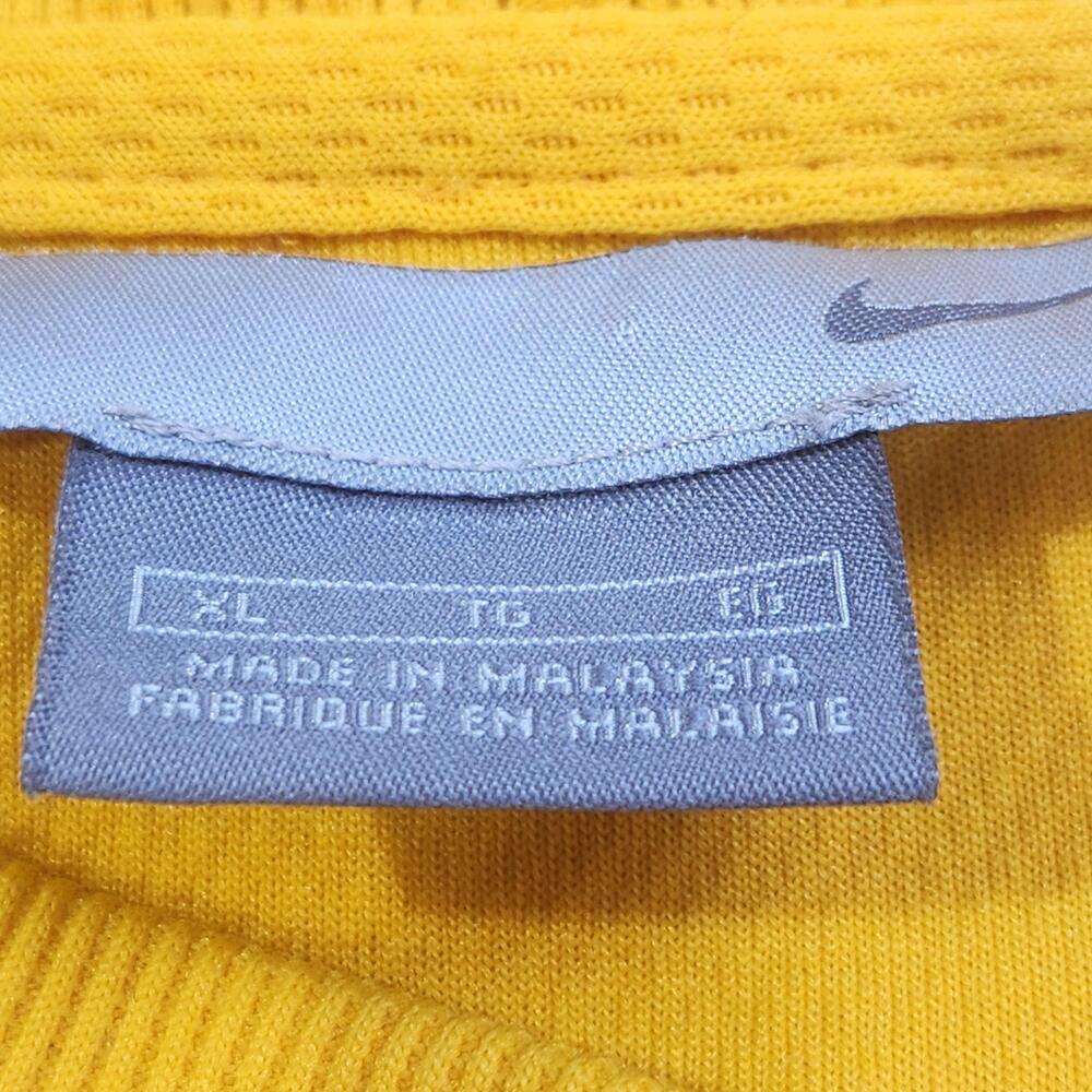 Vintage Y2K Nike Shirt Mens XL Yellow Center Swoosh Football Jersey Ducks - Picture 3 of 9